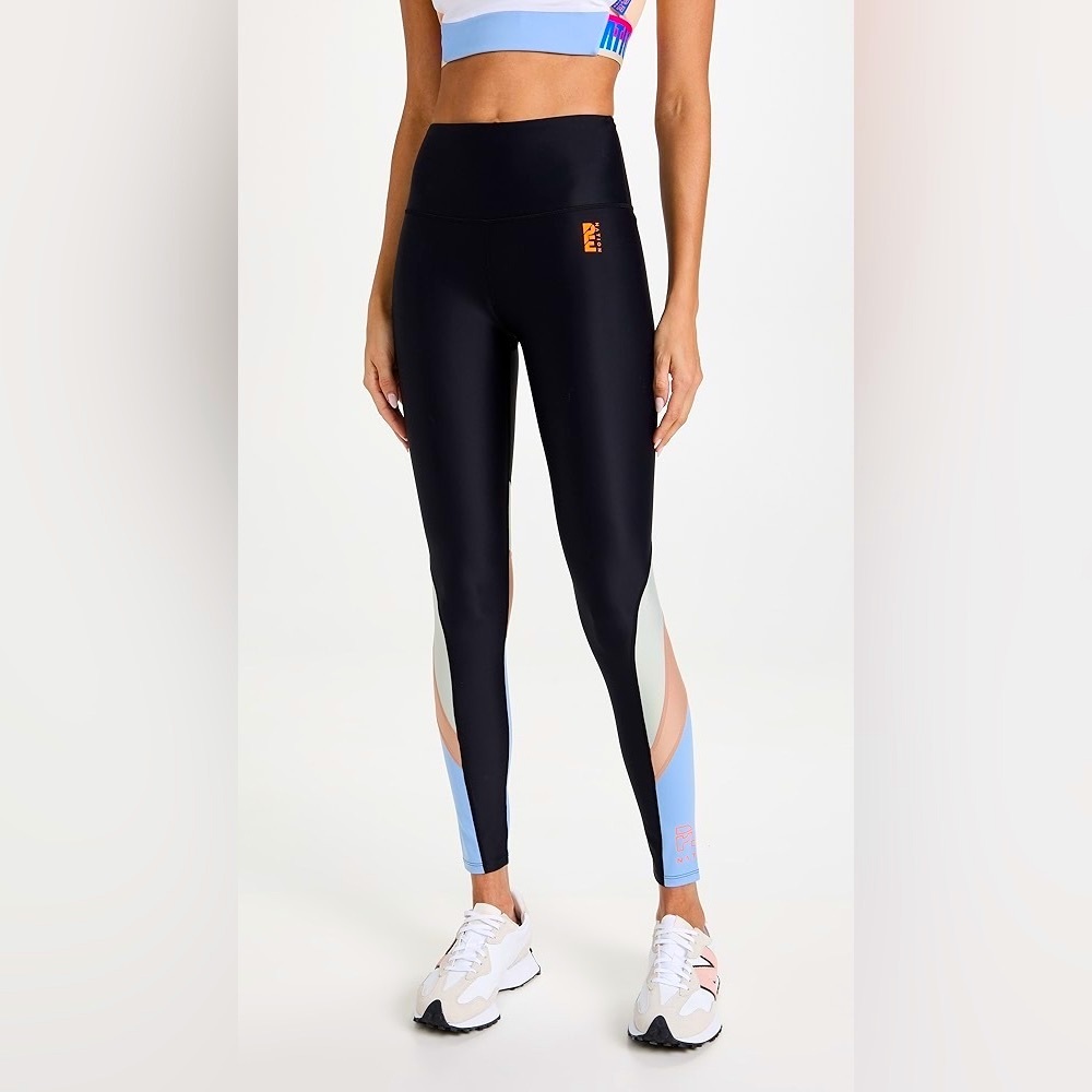 P.E. Nation Wondergoal Leggings glossy high rise power compression band Large - Picture 2 of 16
